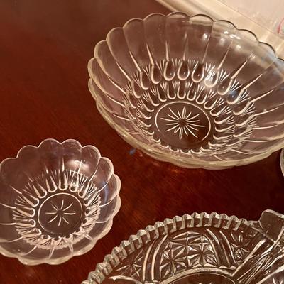 Large Lot Crystal, Cut Glass Serving-Ware, Decor