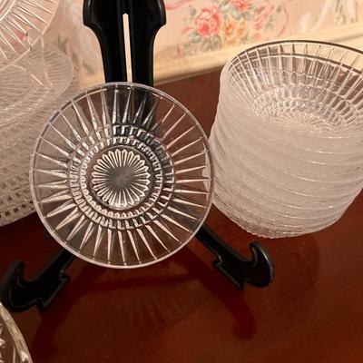 Large Lot Crystal, Cut Glass Serving-Ware, Decor
