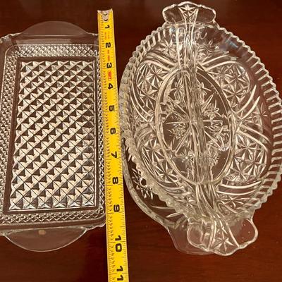 Large Lot Crystal, Cut Glass Serving-Ware, Decor