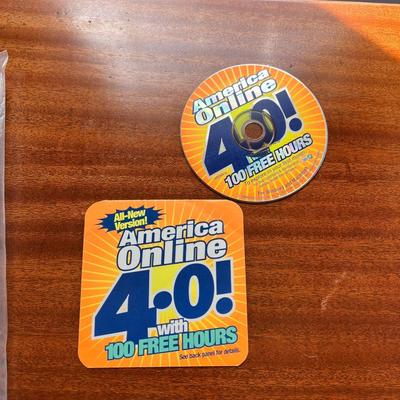 Early Internet Advertising, Disks - AOL America Online, Microsoft