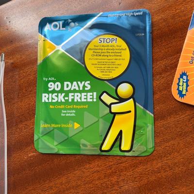 Early Internet Advertising, Disks - AOL America Online, Microsoft