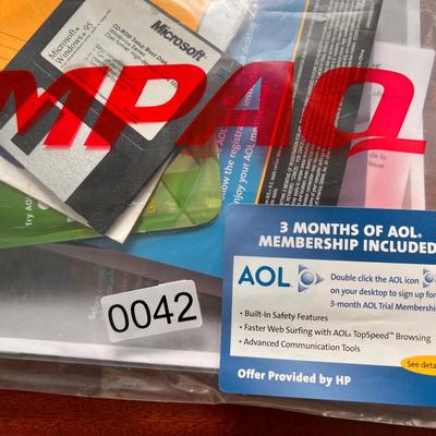 Early Internet Advertising, Disks - AOL America Online, Microsoft