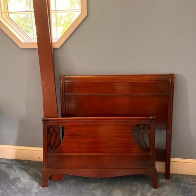 Antique Solid Wood Twin Bedframe
