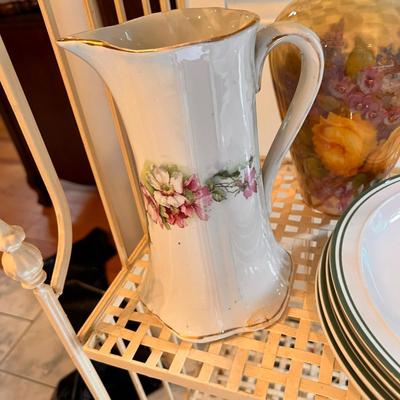 Lot of Vintage Kitchen Ceramics - Cannisters, Pitchers, Vases, Plates, etc.