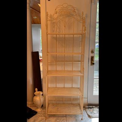 Vintage Metal Folding Bakers Rack