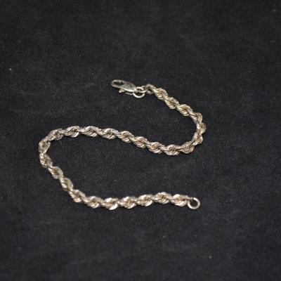 925 Sterling Spiral Chain Bracelet 7