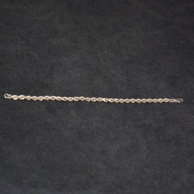 925 Sterling Spiral Chain Bracelet 7" 7.89g