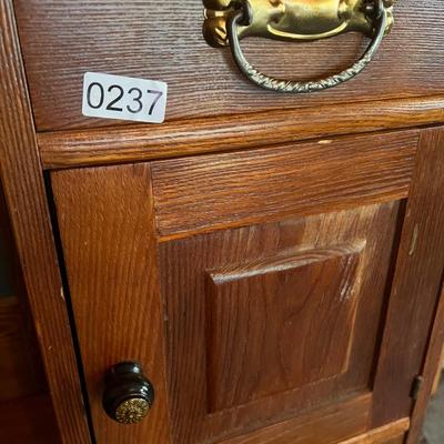 Antique Gentlemenâ€™s Hat Box Dresser & Mirror