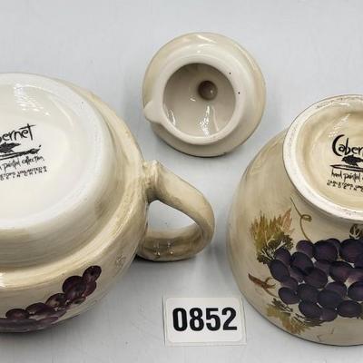 2 Pc Cabernet Pottery