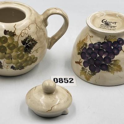 2 Pc Cabernet Pottery