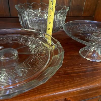 Huge Vintage Lot Cut Glass - Cake Stands, Pitchers, Glasses, Bowl, etc.