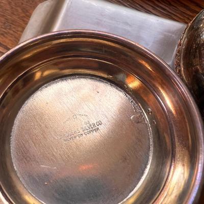 Lot Vintage Serving-ware incl. Silver Over Copper