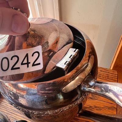 Lot Vintage Serving-ware incl. Silver Over Copper