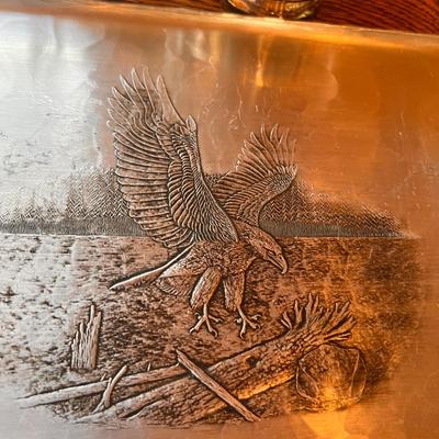 Lot Vintage Serving-ware incl. Silver Over Copper
