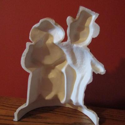 Bride and Groom Bears Design Cast Metal Doorstop- Approx 12