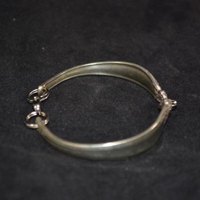 Silver-Plated Dinner Ware Bracelet 7.5" 20.5g