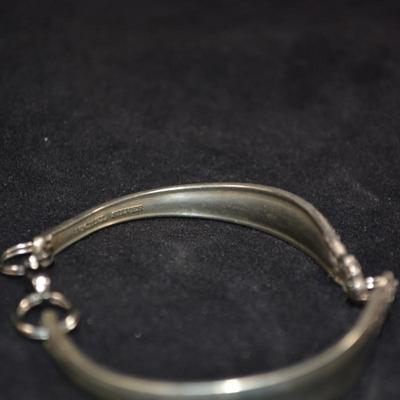 Silver-Plated Dinner Ware Bracelet 7.5" 20.5g