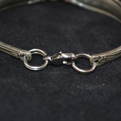 Silver-Plated Dinner Ware Bracelet 7.5" 20.5g