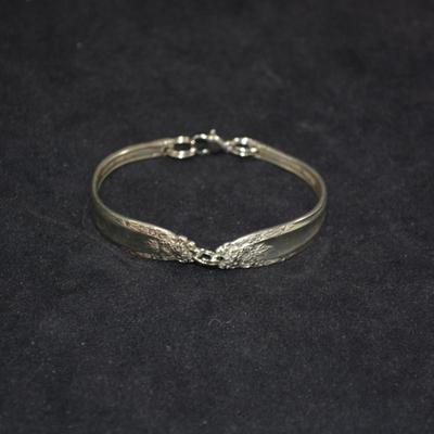 Silver-Plated Dinner Ware Bracelet 7.5" 20.5g