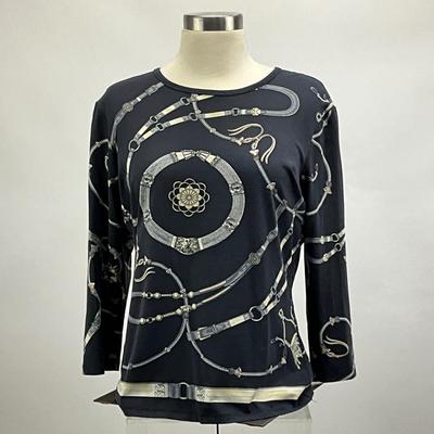 1540 J. McLaughlin Equestrian Theme Tops Medium