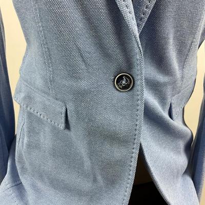 Lot 1556. Massimo Dutti Blue Slim-fit Blazer