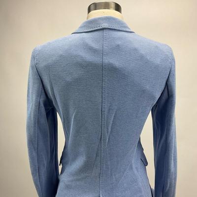 Lot 1556. Massimo Dutti Blue Slim-fit Blazer