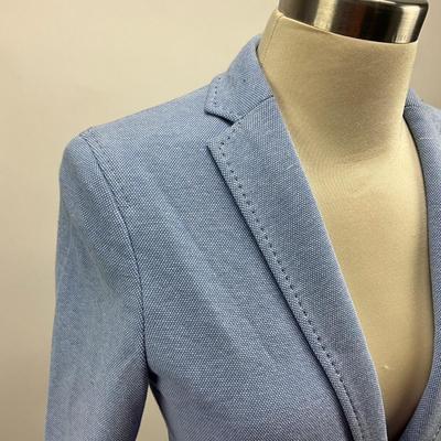 Lot 1556. Massimo Dutti Blue Slim-fit Blazer