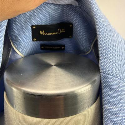 Lot 1556. Massimo Dutti Blue Slim-fit Blazer
