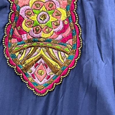 1543 Boston Proper Embroidered Tunic Top