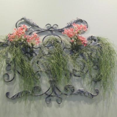 Metal Frame with Artificial Greenery Wall Decor- Approx 26 1/2