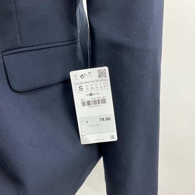 Lot 1559 ZARA BASIC COLLECTION Navy Blue Double Breasted Jacket ( NWT )