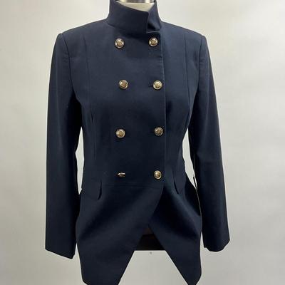 Lot 1559 ZARA BASIC COLLECTION Navy Blue Double Breasted Jacket ( NWT )