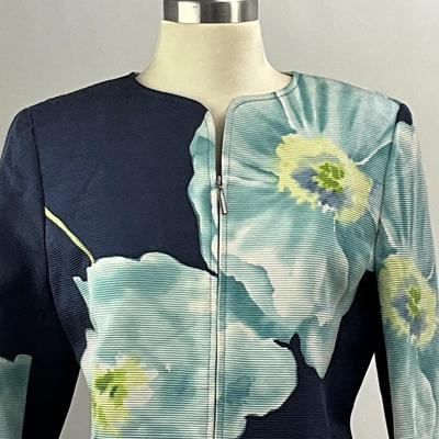 1548 Linda Allard-Ellen Tracy Ribbed Floral Jacket