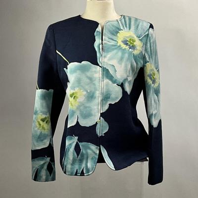 1548 Linda Allard-Ellen Tracy Ribbed Floral Jacket