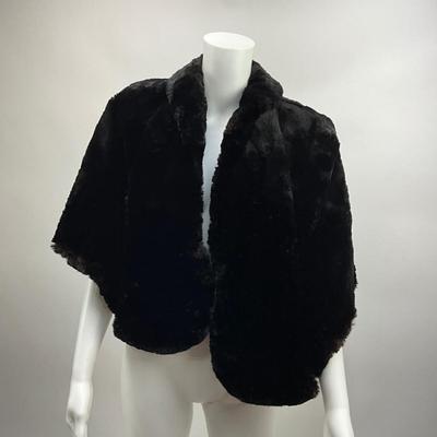 Lot 1563. Rorigier Furs, Black Sheared Mink Cape, Glendale, CA