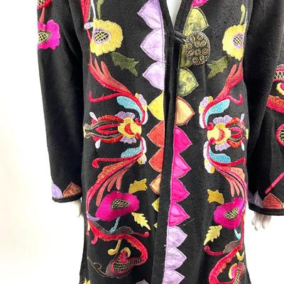 1551 Soft Surroundings Floral Jacket Sz M
