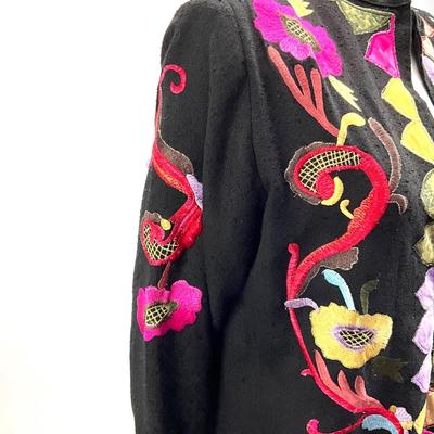 1551 Soft Surroundings Floral Jacket Sz M