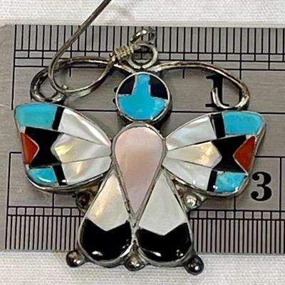 Sterling inlay earrings