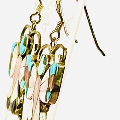 Sterling inlay earrings