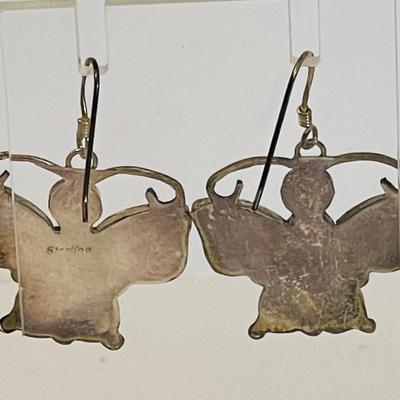 Sterling inlay earrings