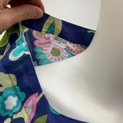Lot. 1566 Pair of Long-sleeve Floral/Tropical Tunics 100% Cotton