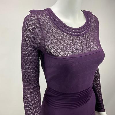 1553 Daine Von Furstenberg Fit & Flare Dress Aubergine