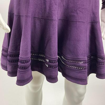 1553 Daine Von Furstenberg Fit & Flare Dress Aubergine