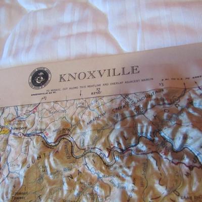 Knoxville, TN Raised Relief Map