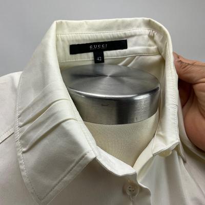 1554 Gucci White Blouse Top Sz 42