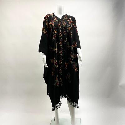 Lot 1568. Floral Embroidered Wool Shawl
