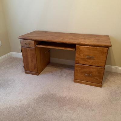 Solid Wood Desk & Hutch