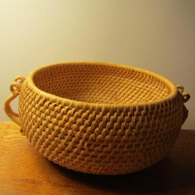 Hand Woven Basket- Possibly Long Pine Needle- Approx 8