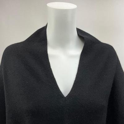 1580 Black Cashmere Top/Cape Wrap