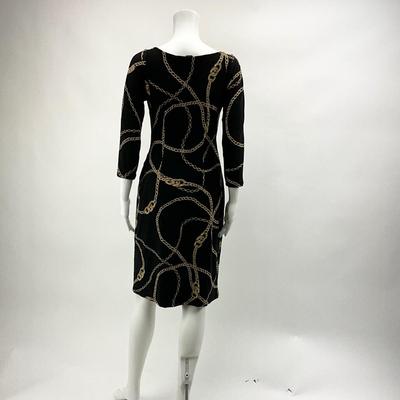 1582 Lauren by Ralph Lauren Black & Gold Dress